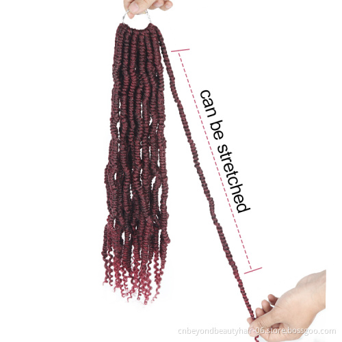 18 inch bomb twist with curly ends Nubian Water Wave Spring Pre Twisted Passion Twist for black women